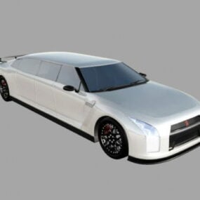 Model 3D samochodu limuzyny Rolls Royce