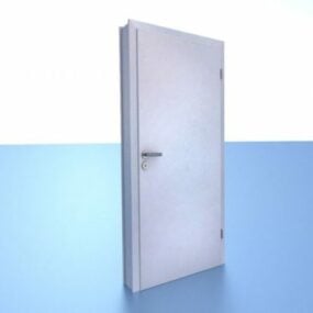 部屋のドアの白色3Dモデル