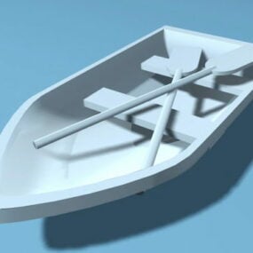דגם תלת מימד של סירת משוטים מים