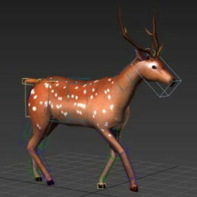 3д модель анимационного животного оленя