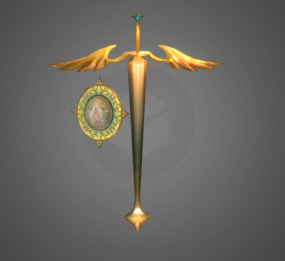 Sacred Sword With Shield 3d model