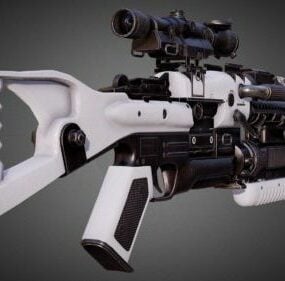 Scifi Sniper Rifle Gun 3d-model