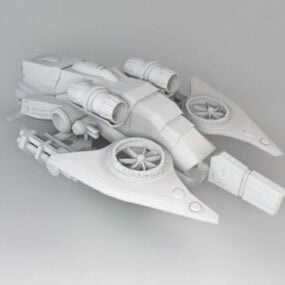 Sci-fi Gunship Космічний корабель 3d модель