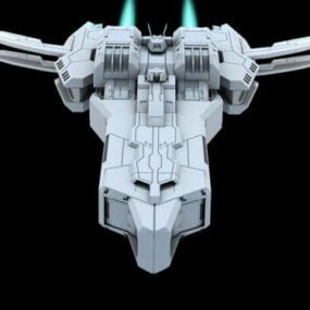 Avion de vaisseau spatial de science-fiction modèle 3D