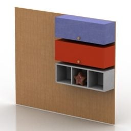 Planken Decor Kinderkamer 3D-model