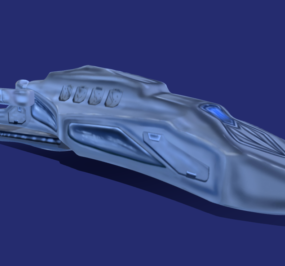 דגם תלת מימד של ספינת חלל עתידנית