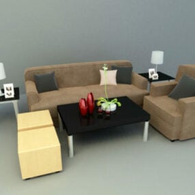 Modern Family Sofa Concept 3d model