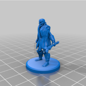 Skeleton Warrior Figurine 3d model