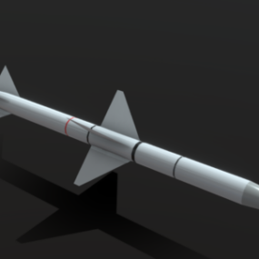 मीडियम रेंज एयर मिसाइल रॉकेट 3डी मॉडल