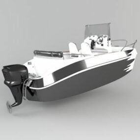 3д модель малой морской моторной лодки