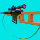 Lowpoly Sniper Rifle Gun