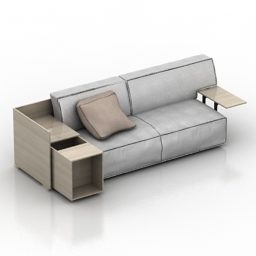 Καναπές Cassina με Τραπέζι 3d μοντέλο