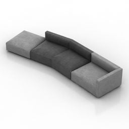 Wide Sofa Shangai Design 3d model