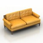 Żółta skórzana sofa Cls