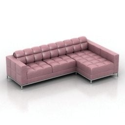 Δερμάτινο γωνιακό 3d μοντέλο καναπέ