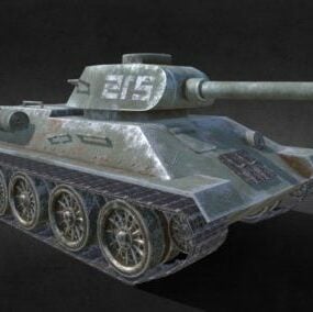 Soviet T-34 Tank Weapon 3d model