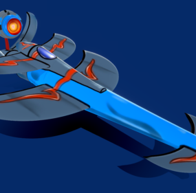 سفينة الفضاء الغريبة نموذج 3D مستقبلية