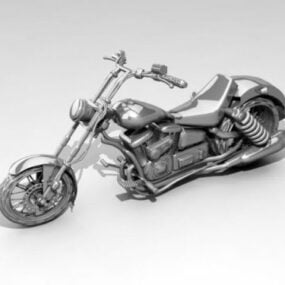 Sport Cruiser Chopper Motorcycle 3d model
