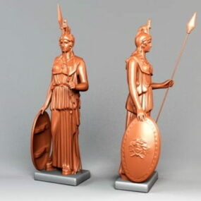 希腊雅典娜雕像3d模型