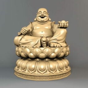 Αρχαίο άγαλμα του Budai τρισδιάστατο μοντέλο