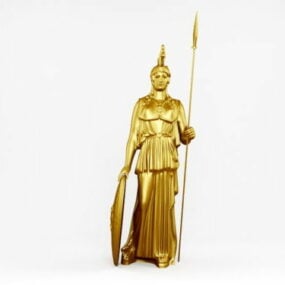 Ancient Pallas Athena Statue 3d model