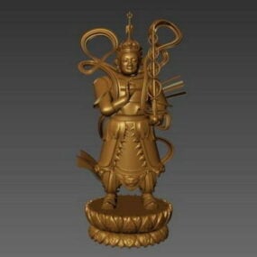 3D-Modell der himmlischen Königsstatue