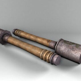 Mô hình 3d vũ khí cổ điển Stick Grenade