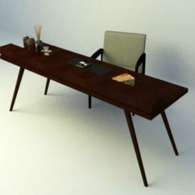 3d модель навчального столу зі стільцем