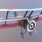 Triplane Propeller Plane