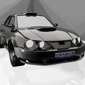 Siyah Subaru Impreza Araba 3d modeli