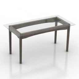 Rectangular Glass Table Olle 3d model