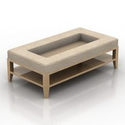 Square Table Wooden 3d model