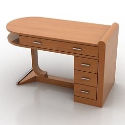 Wooden Table Art Deco 3d model