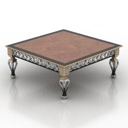 Square Table Jumbo Wooden 3d model
