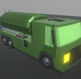 نموذج شاحنة صفراء ريفية ثلاثية الأبعاد