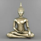 Thai Gold Bodhisattva Statue
