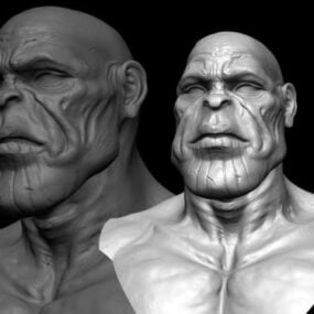 Thanos Head Sculpture 3d model