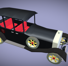 نموذج Wacky Races Vintage Car ثلاثي الأبعاد