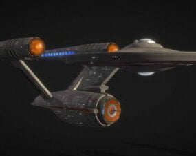 3д модель космического корабля Uss Enterprise
