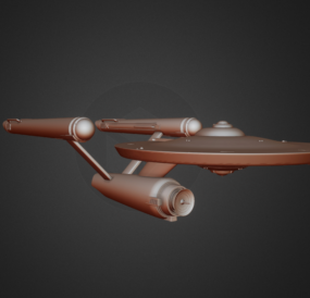 3D-Modell des Raumschiffs Uss Enterprise