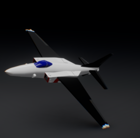 Vtol Sci-Fi-Flugzeug 3D-Modell