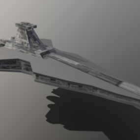 Mô hình 3d tàu vũ trụ khoa học viễn tưởng
