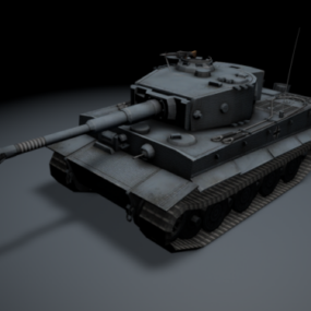 Model 3d Tank Harimau Veteran Jerman