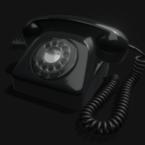 Old Rotary Telephone 3d model