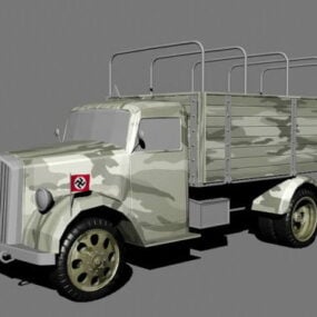 Військова легка вантажівка 3d модель