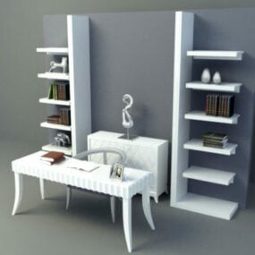 خزانة حائط مع طاولة نموذج ثلاثي الأبعاد