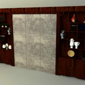 リビングルームの壁パネル3Dモデル