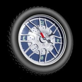 Reloj despertador círculo verde modelo 3d