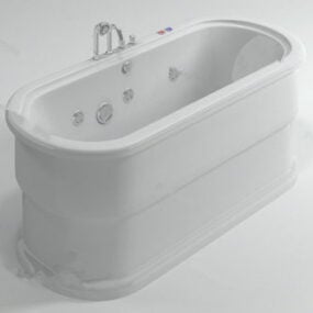 Weißes einfaches Badewannen-3D-Modell