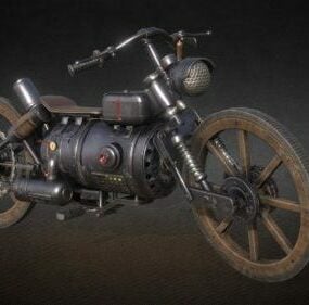 مدل مفهومی سه بعدی موتور سیکلت قدیمی